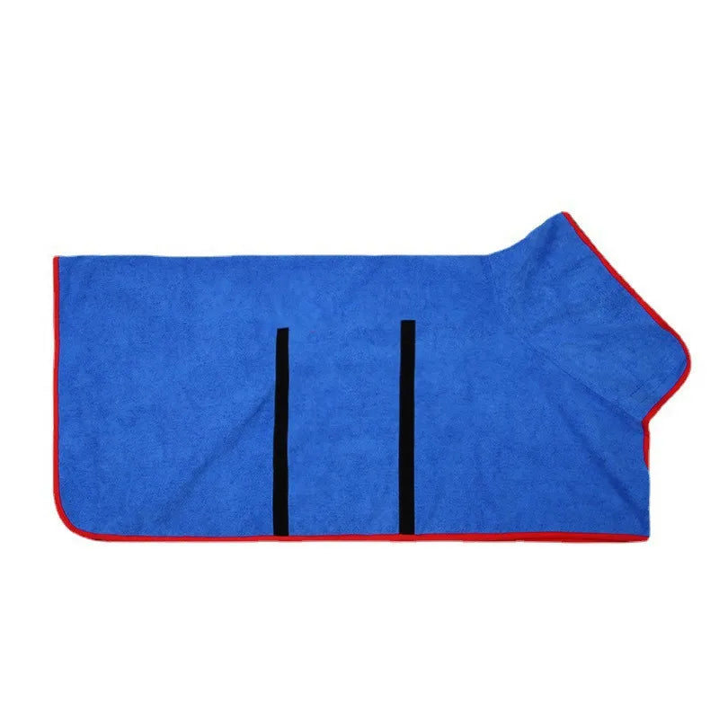 Quick-Dry Dog Bathrobe — Super-Absorbent Microfiber Towel Robe