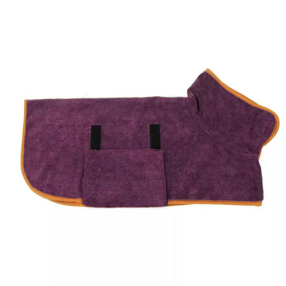 Quick-Dry Dog Bathrobe — Super-Absorbent Microfiber Towel Robe
